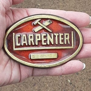 Carpenter Brass Belt Buckle